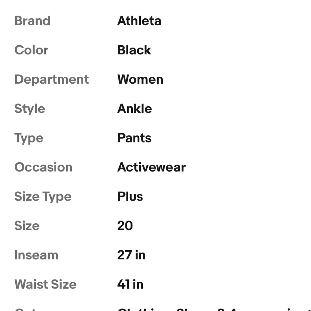 Athleta Brooklyn Ankle Pant Size 20 (2X) NWT $99 Best Seller - Picture 9 of 13